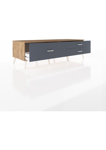 Kronos Tv Ünitesi 3 Çekmeceli 176X59X51 Çam-Çam/antrasit indirimleri