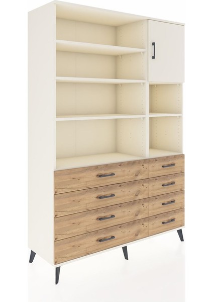 Hyperion Dolap 8 Raflı 8 Çekmeceli Tek Kapaklı 132X44X195 Aytaşı-Aytaşı/çam fiyatları
