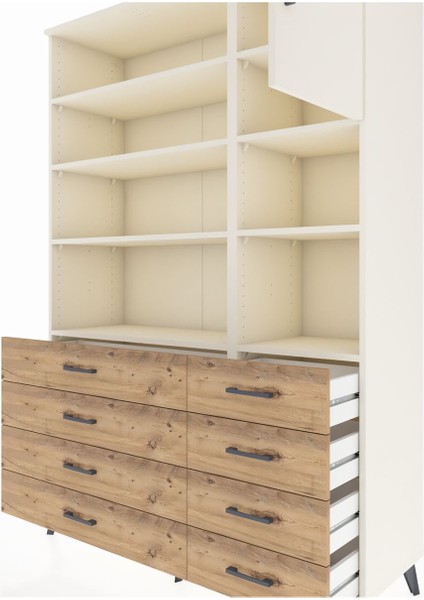 Hyperion Dolap 8 Raflı 8 Çekmeceli Tek Kapaklı 132X44X195 Aytaşı-Aytaşı/çam fırsatları