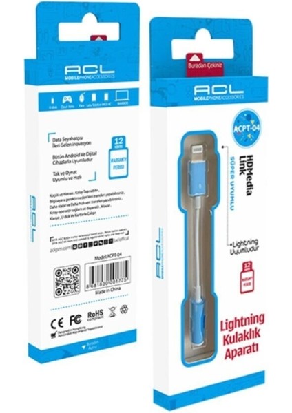 Acpt-04 Lightning Kulaklık Aparatı Hd Media Süper Uyumlu