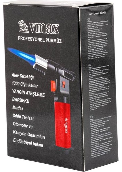 Doldurulabilir Pürmüz Çakmak - Torch - Metal Başlıklı - A10 - Kırmızı indirimleri