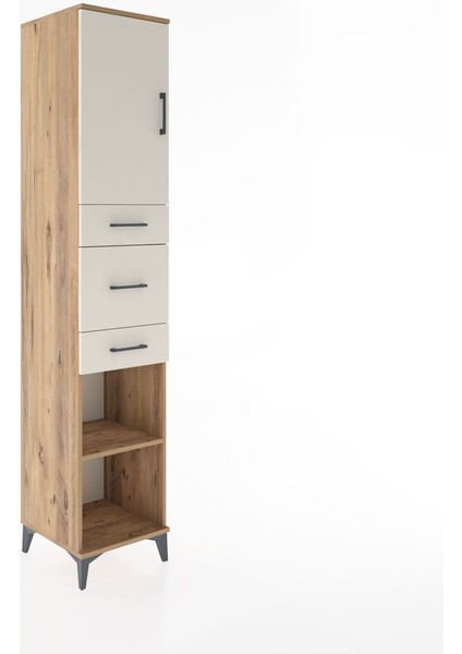 Hyperion Dolap 3 Raflı 3 Çekmeceli Tek Kapaklı 44X44X221 Çam-Aytaşı fiyatları