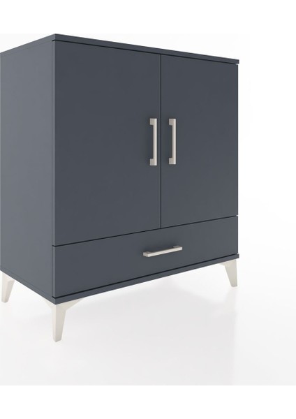 Hyperion Şifonyer 2 Raflı Tek Çekmeceli 2 Kapaklı 88X44X96 Antrasit-Antrasit fiyatları