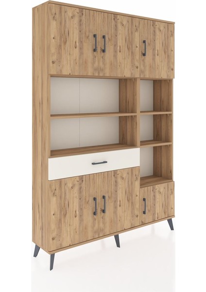 Arges Dolap 10 Raflı Tek Çekmeceli 6 Kapaklı 132X30X195 Çam-Çam/aytaşı fiyatları