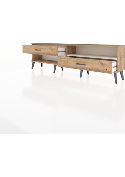Arges Tv Ünitesi Tek Raflı 2 Çekmeceli 176X30X51 Çam-Aytaşı/çam modelleri