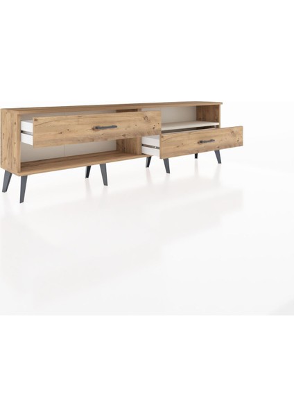 Arges Tv Ünitesi Tek Raflı 2 Çekmeceli 176X30X51 Çam-Aytaşı/çam indirimleri