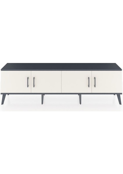 Arges Tv Ünitesi 2 Raflı 4 Kapaklı 176X30X51 Antrasit-Aytaşı/aytaşı