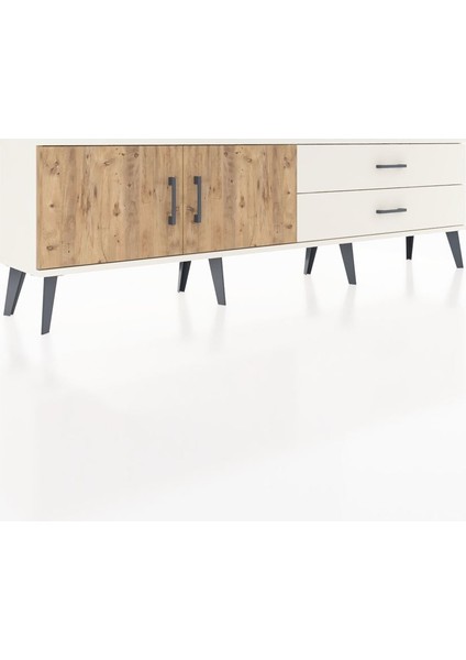 Arges Tv Ünitesi Tek Raflı 2 Çekmeceli 2 Kapaklı 176X30X51 Aytaşı-Çam/aytaşı fiyatları