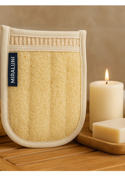 Doğal Kabak Lifi Banyo Eldiveni – Cilt Arındırıcı, Peeling Etkili, Spa Kalitesinde Duş Kesesı