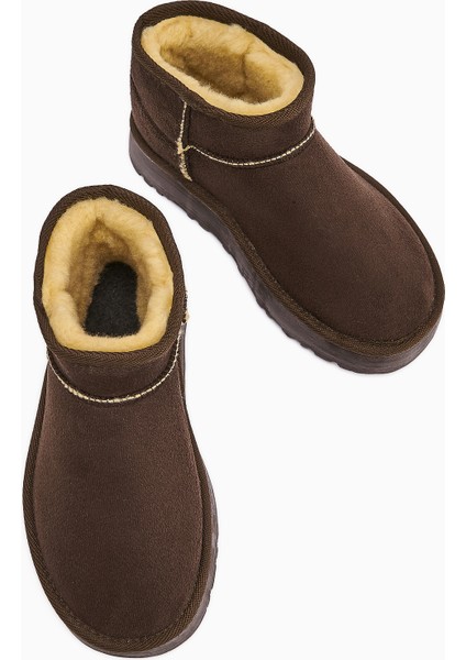 Lilly-Anne Kahve Süet Içi Kürklü Kısa Bot modelleri