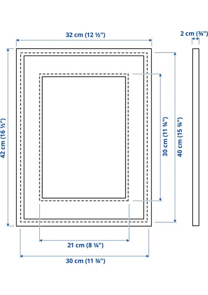 Knoppang Siyah Çerçeve Siyah 30 x 40 cm fiyatları