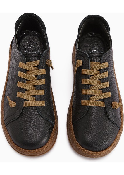 Judi Hakiki Deri Siyah Rahat Tabanlı Kadın Sneakers modelleri