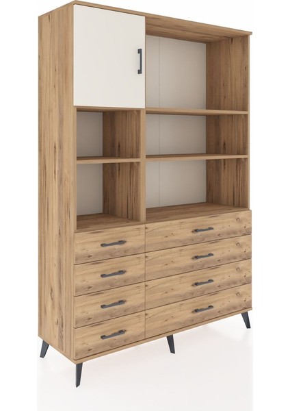 Hyperion Dolap 7 Raflı 8 Çekmeceli Tek Kapaklı 132X44X195 Çam-Aytaşı/çam fiyatları