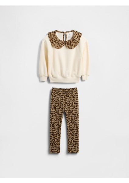 Kız Bebek Kahverengi Vintagesoft Sweatshirt & Tayt Set modelleri