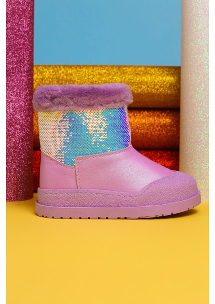 Hanne Lila Pullu Içi Kürklü Çocuk Bot fiyatları