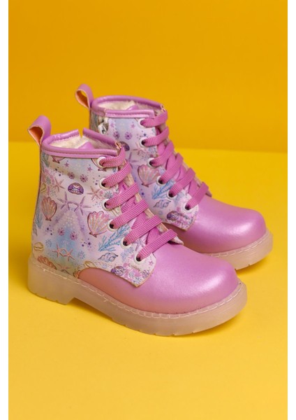 Johannah Lila Deniz Canlısı Baskılı Bağcıklı Işıklı Çocuk Bot modelleri