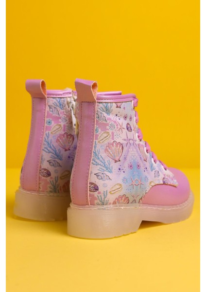 Johannah Lila Deniz Canlısı Baskılı Bağcıklı Işıklı Çocuk Bot indirimleri