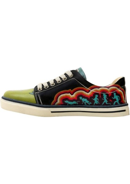 Kadın Vegan Deri Siyah Sneakers - Warner Bros Scooby Doo The Sneaky Machine Tasarım indirimleri