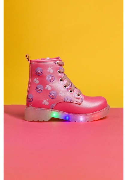 Johline Pembe Deniz Canlısı Baskılı Bağcıklı Işıklı Çocuk Bot fiyatları