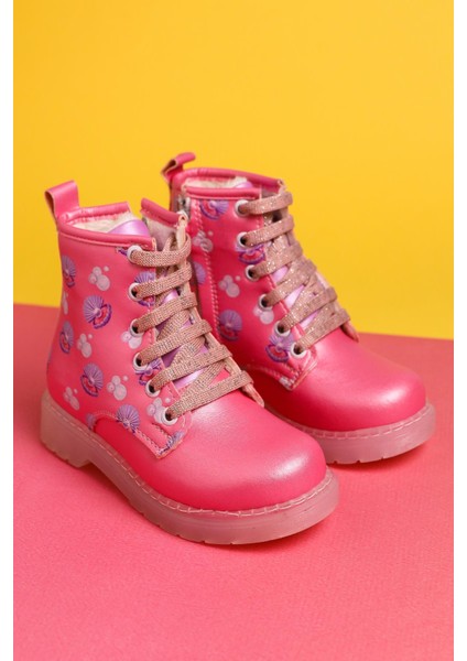 Johline Pembe Deniz Canlısı Baskılı Bağcıklı Işıklı Çocuk Bot modelleri