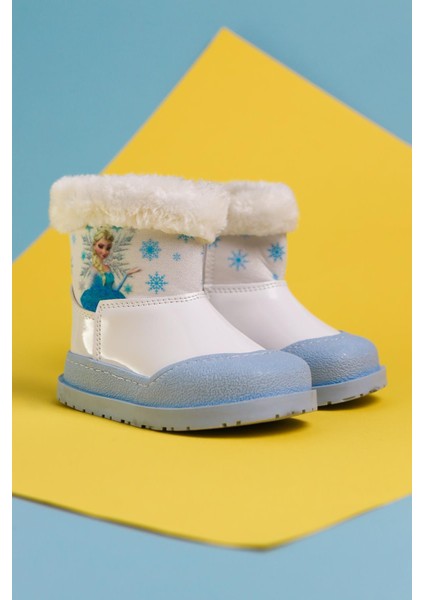 Elea Beyaz Çizgi Karakter Baskılı Içi Kürklü Bebe Bot fiyatları