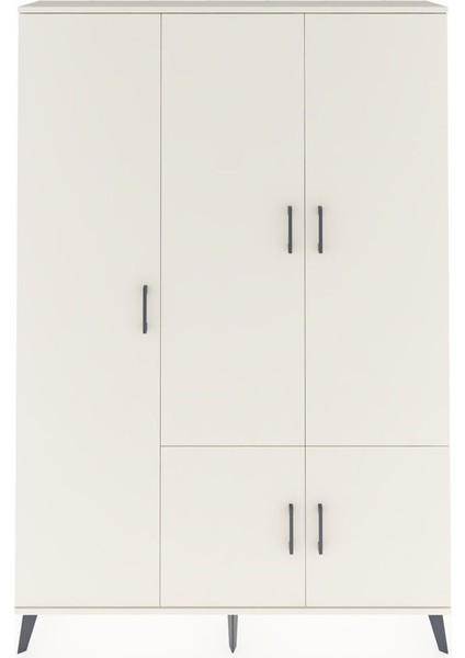 Arges Dolap 7 Raflı 5 Kapaklı Tek Askılı 132X30X195 Aytaşı-Aytaşı/çam