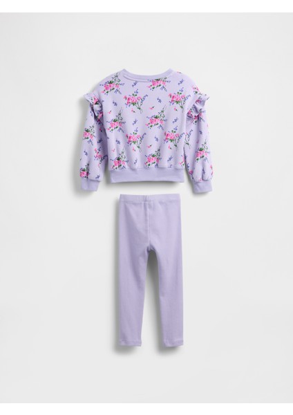 Kız Bebek Açık Lila Sweatshirt & Legging Tayt Set fiyatları