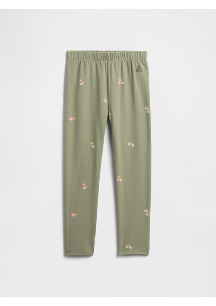 Kız Bebek Yeşil Gap Pull-On Stretch Jersey Tayt