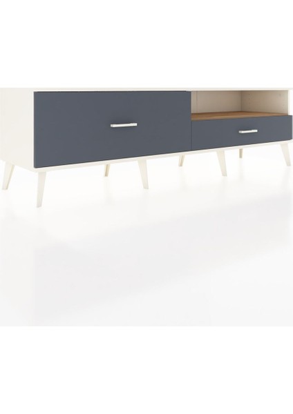 Hyperion Tv Ünitesi Tek Raflı 2 Çekmeceli 176X44X51 Aytaşı-Çam/antrasit fiyatları