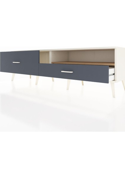 Hyperion Tv Ünitesi Tek Raflı 2 Çekmeceli 176X44X51 Aytaşı-Çam/antrasit fırsatları