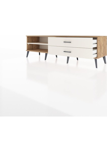 Hyperion Tv Ünitesi Tek Raflı 2 Çekmeceli 176X44X51 Çam-Aytaşı/aytaşı modelleri