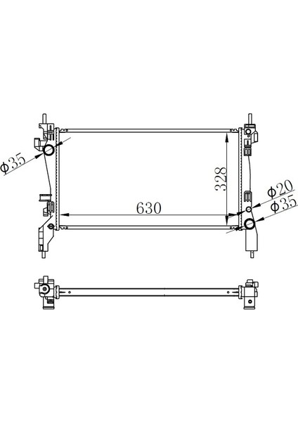 RADYATÖR MEKANİK FIORINO 1.3 MTJ 2008 625103591034 51780659 51790636