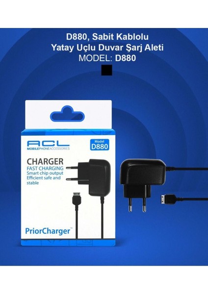 Ac-3 D880 Tuşlu Cep Telefonu Ev Kablo Tipi Şarj Cihazı