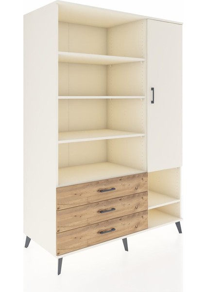 Kronos Dolap 9 Raflı 3 Çekmeceli Tek Kapaklı 132X59X195 Aytaşı-Aytaşı/çam fiyatları