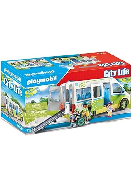City Life 71329 Okul Otobüsü, Sürgülü Kapılı Büyük Okul Otobüsü, Tekerlekli Için Katlanabilir Rampa ve 5 Figür Için Yer, 4 Yaşından Büyük Çocuklar Için Oyuncak fiyatları