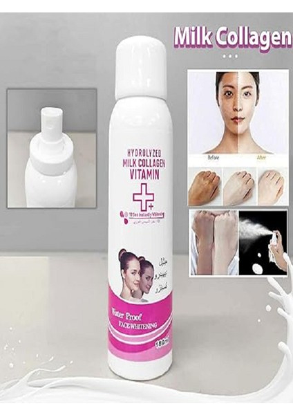 Vücut Beyazlatıcı Krem Hydrolyzed Milk Collagen Vitamin Naturel Suya Dayanıklı Anında Beyazlatıcı
