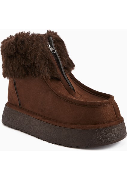 Erva Kahve Süet Kürklü Kadın Bot fiyatları