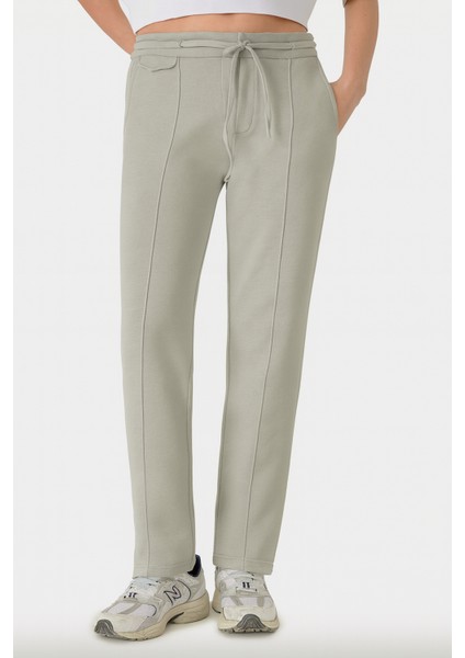 Organik Pamuklu Bej Kadın Sweatpant