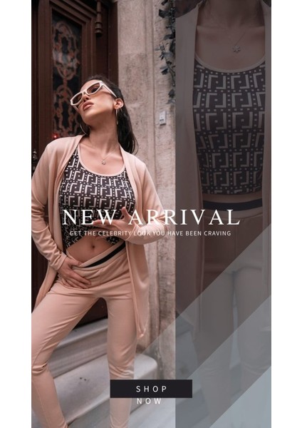 Kadın Uzun Kollu Krep Üçlü Takım