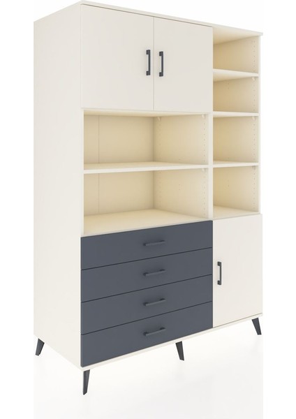 Kronos Dolap 9 Raflı 4 Çekmeceli 3 Kapaklı 132X59X195 Aytaşı-Aytaşı/antrasit fiyatları