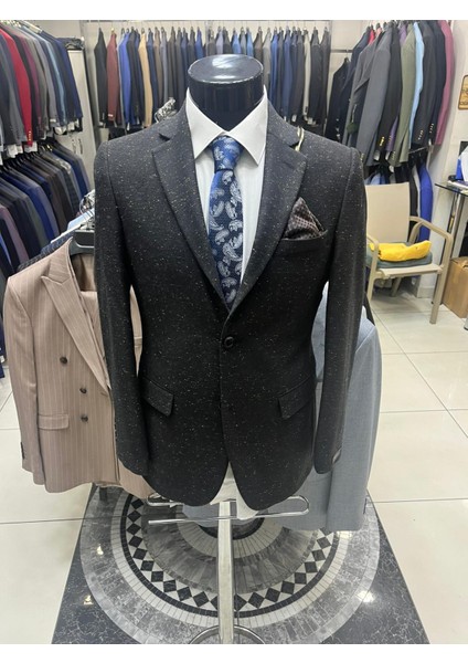 Kışlık Regular Kesim Yün Erkek Ceketi