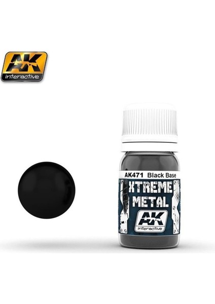 Ak 471 30 Ml. Siyah Taban, Xtreme Metal Serisi Model Boyası