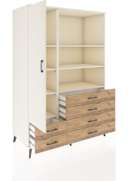 Kronos Dolap 7 Raflı 6 Çekmeceli Tek Kapaklı 132X59X195 Aytaşı-Aytaşı/çam indirimleri