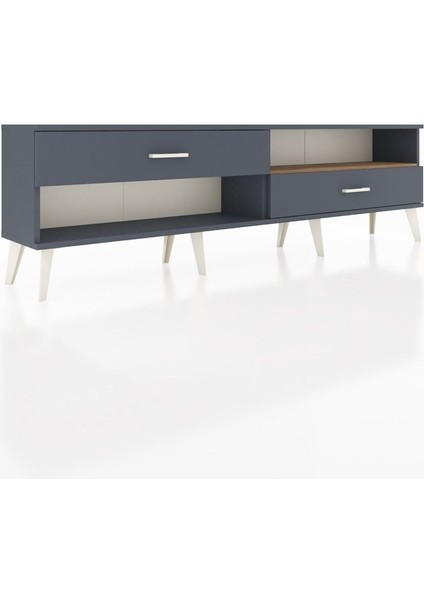 Arges Tv Ünitesi Tek Raflı 2 Çekmeceli 176X30X51 Antrasit-Çam/antrasit fiyatları