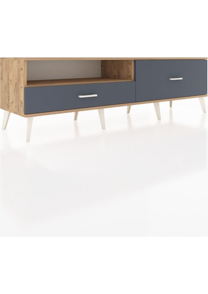 Hyperion Tv Ünitesi Tek Raflı 2 Çekmeceli 176X44X51 Çam-Çam/antrasit fiyatları