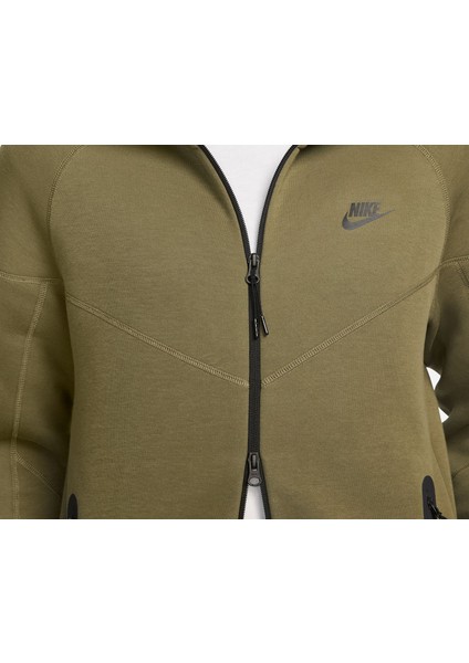 M Nk Tch Flc Fz Wr Hoodie Erkek Günlük Ceket FB7921-222 Haki