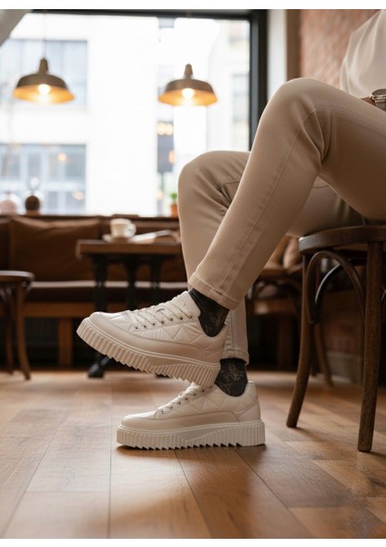 BA0801 BOA Beyaz Yüksek Taban Erkek Spor Ayakkabı modelleri