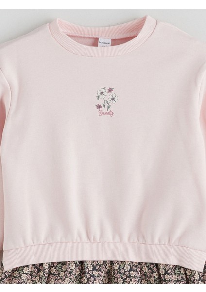 Lcw Kids Pembe Çiçek Nakışlı Kız Çocuk Sweatshirt ve Pantolon 2'li fırsatları