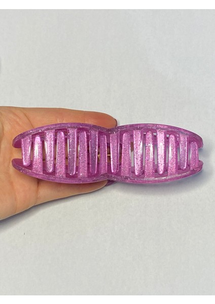 Simli Lavanta Renk Kurdele Model Mandal Toka 11 cm - Şık ve Dayanıklı indirimleri