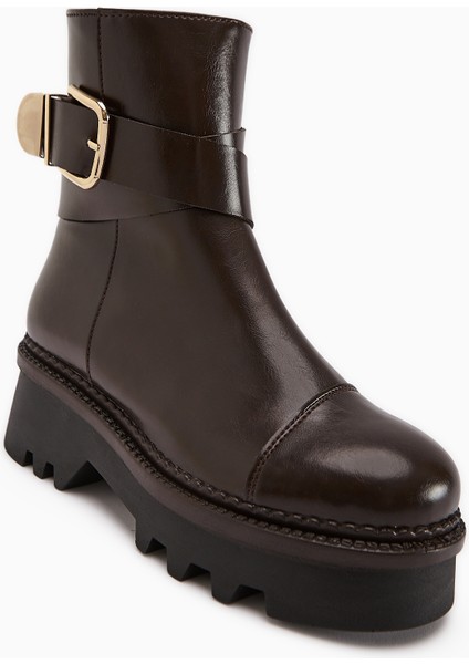 Cristin Kahve Yüksek Tabanlı Kadın Bot